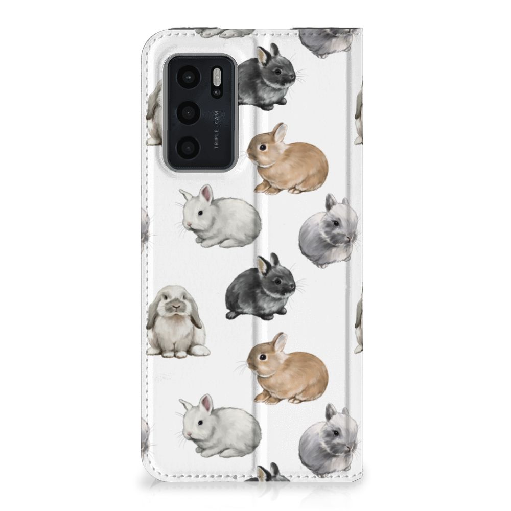 OPPO A54s Hoesje maken voor OPPO A54s | A16 | A16s Konijntjes voorkant