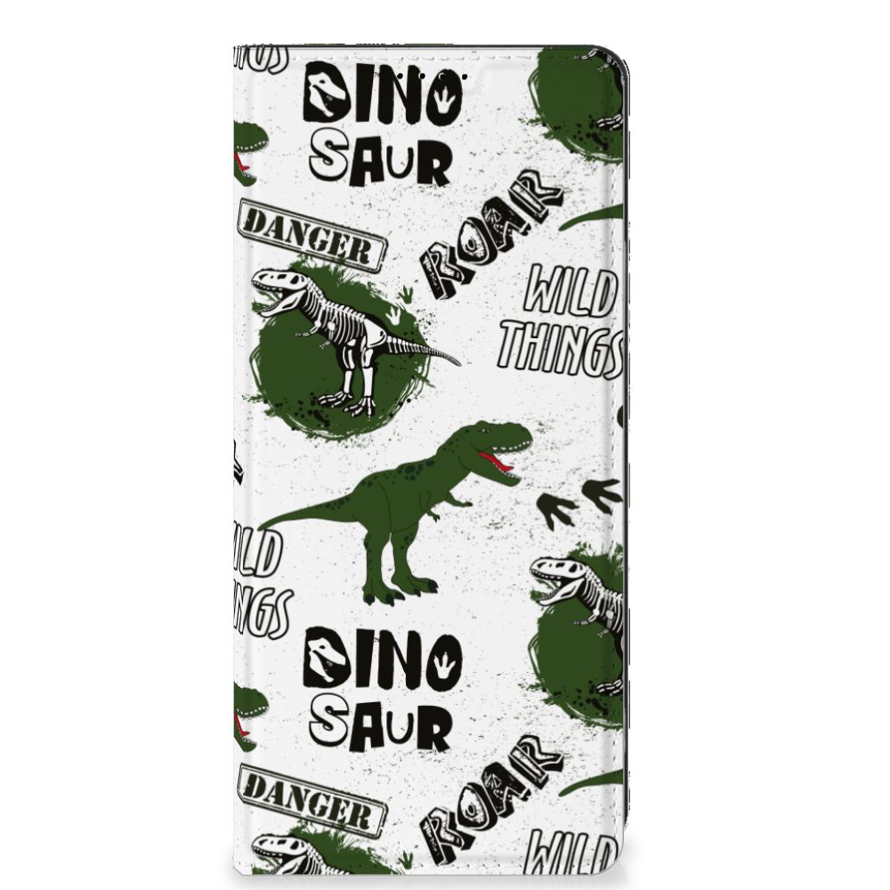 Hoesje maken voor OPPO A58 4G Dinosaurus met T-Rex en skeletten voor ultieme bescherming en uitstraling 🦖.