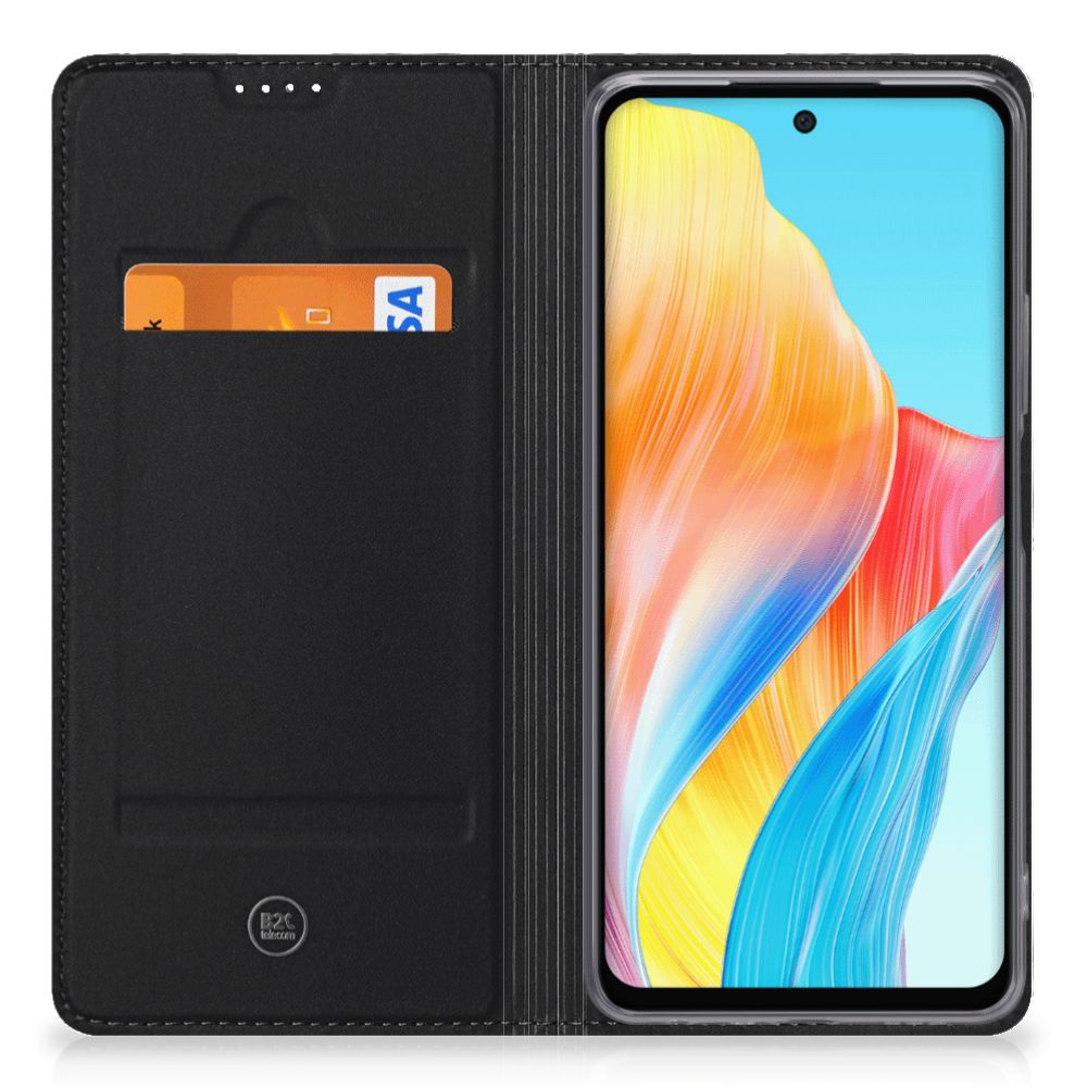 OPPO A58 4G hoesje maken Konijntjes binnenaanzicht pasje