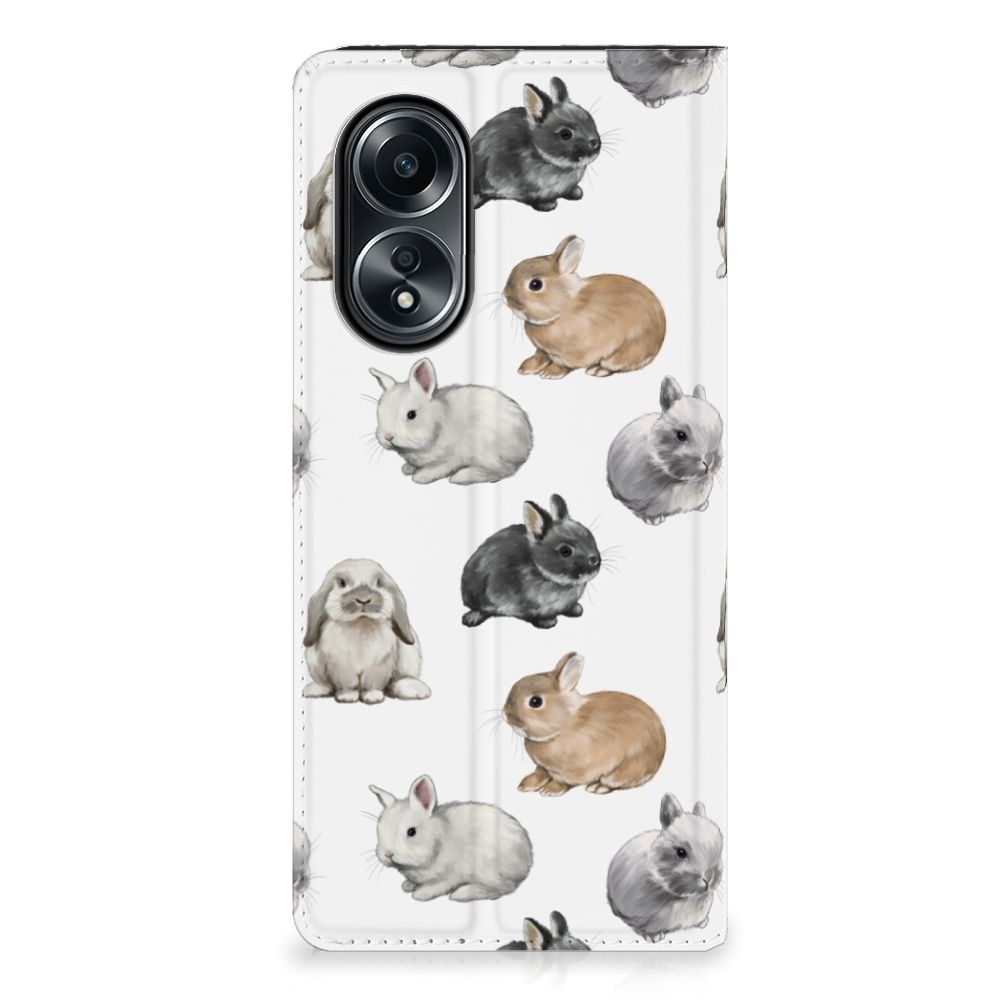 OPPO A58 4G Hoesje maken voor OPPO A58 4G Konijntjes voorkant