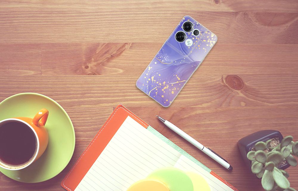Hoesje maken voor OPPO Reno8 Pro Watercolor Paars