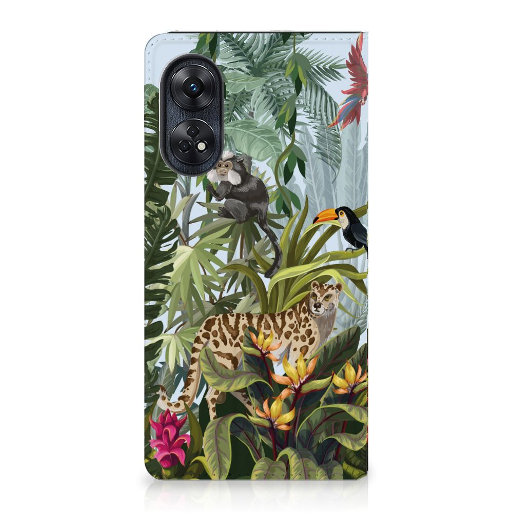Hoesje maken voor OPPO Reno8 T 4G Jungle jungle stijl dieren voorkant