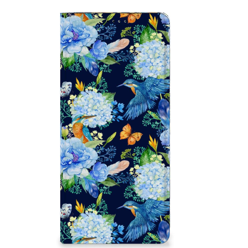 OPPO X6 Pro Hoesje maken voor OPPO X6 Pro IJsvogel design bloemen aanzicht