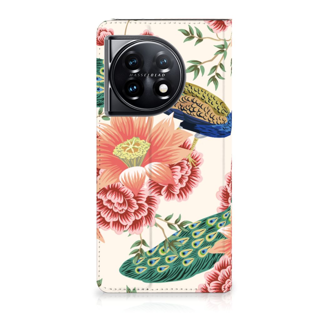 OnePlus 11 Hoesje maken voor OnePlus 11 Pink Peacock voorkant