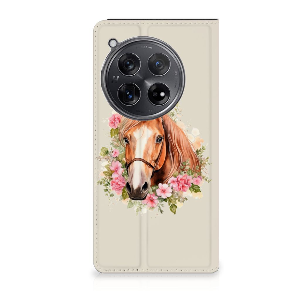 OnePlus 12 hoesje maken paard design vooraanzicht