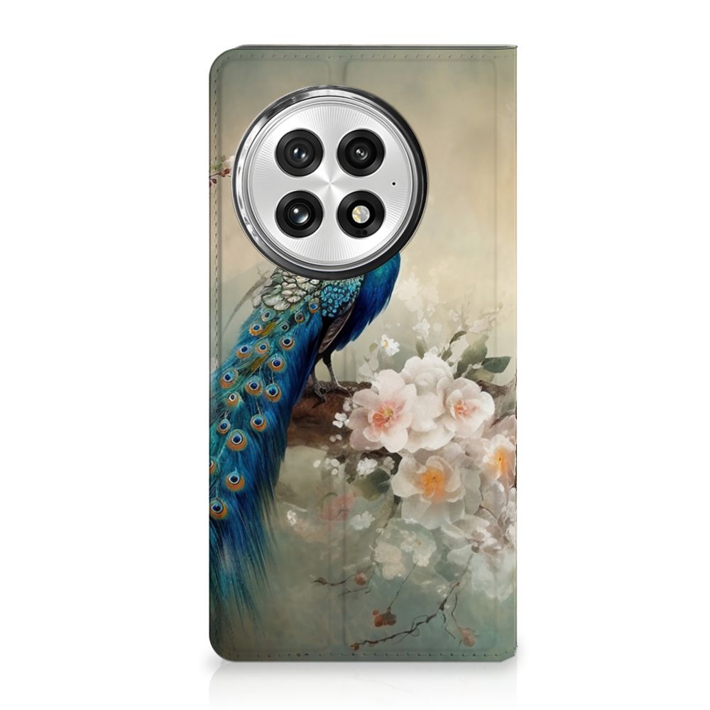 OnePlus 13 hoesje maken voor OnePlus 13 Vintage Pauwen voorkant