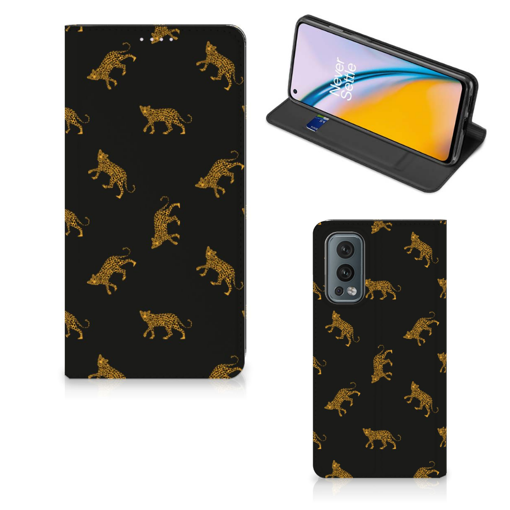 Hoesje maken voor OnePlus Nord 2 5G Leopards design luipaardenprint aanzicht
