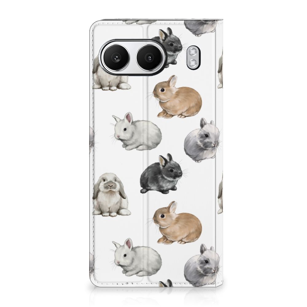 OnePlus Nord 4 hoesje maken Konijntjes design voorkant