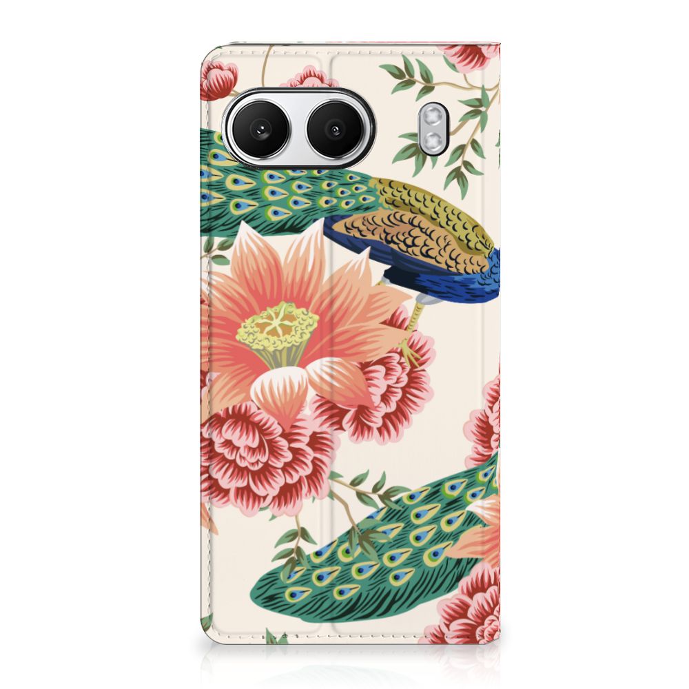 OnePlus Nord 4 hoesje maken Pink Peacock vooraanzicht