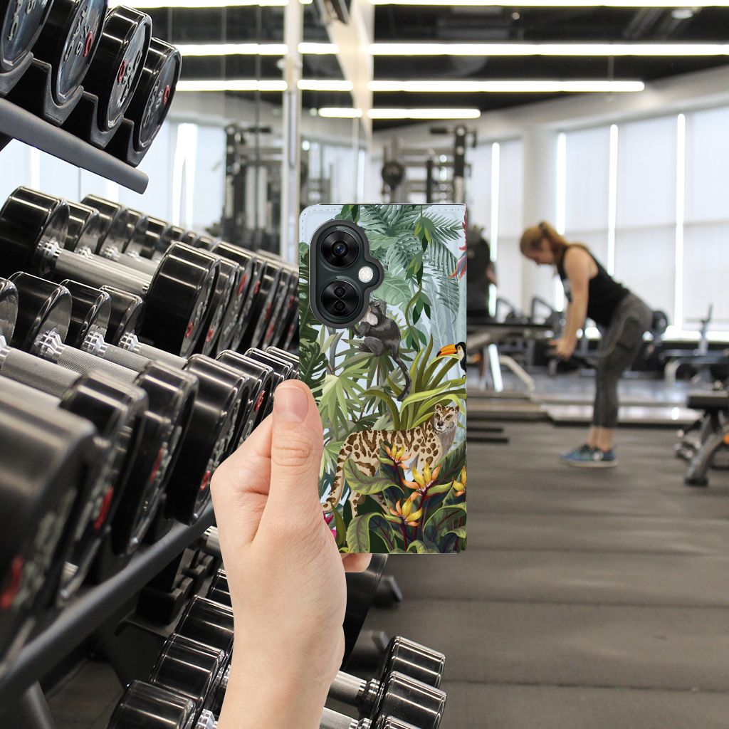 OnePlus Nord CE 3 Lite Hoesje maken Jungle ontwerp hand jungle achtergron gym