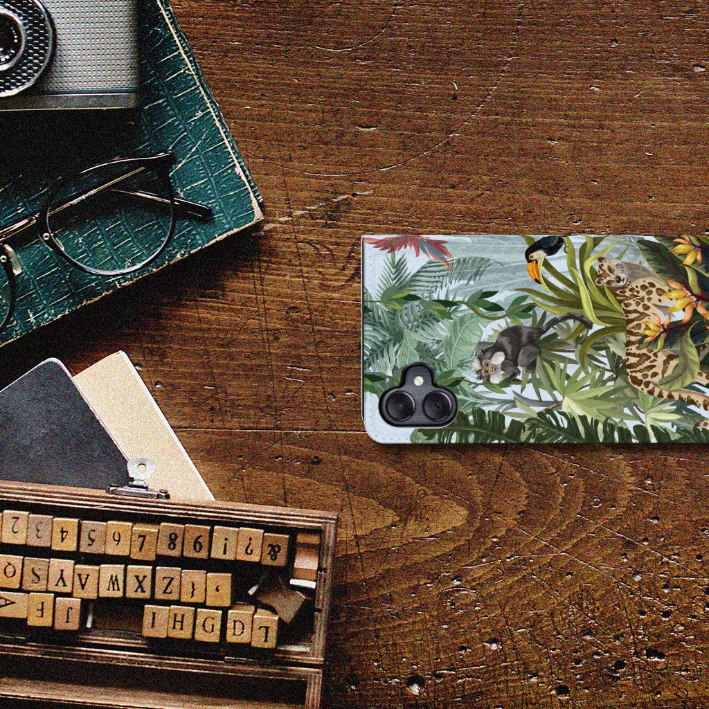 Samsung Galaxy A05 Hoesje maken Jungle ontwerp bovenaanzicht