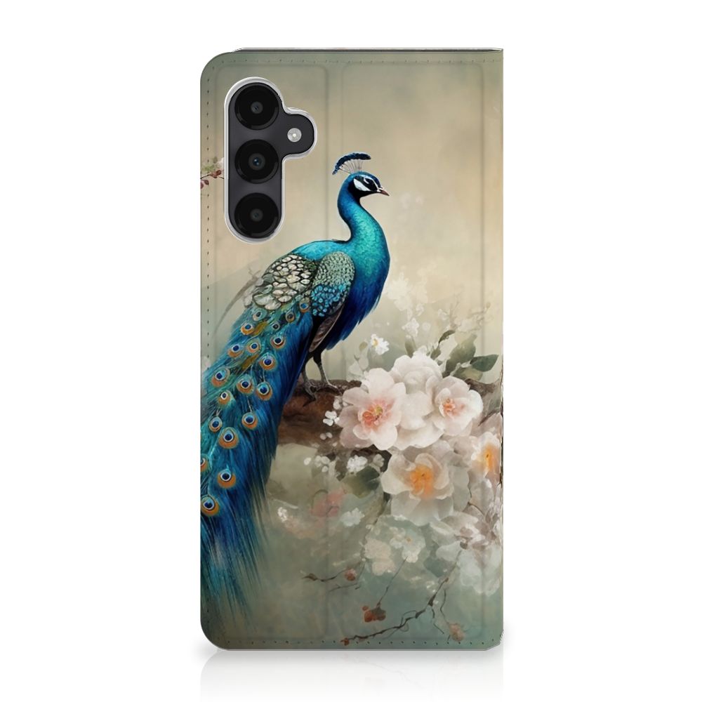 Samsung Galaxy A05s Hoesje maken voor Samsung Galaxy A05s Vintage Pauwen aanzicht