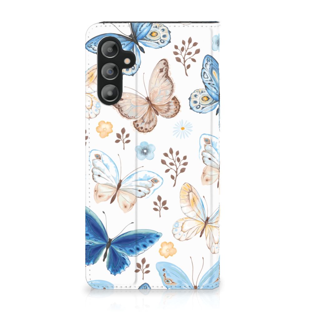 Hoesje maken voor Samsung Galaxy A14 4G Vlinder met kleurrijk vlinder ontwerp.