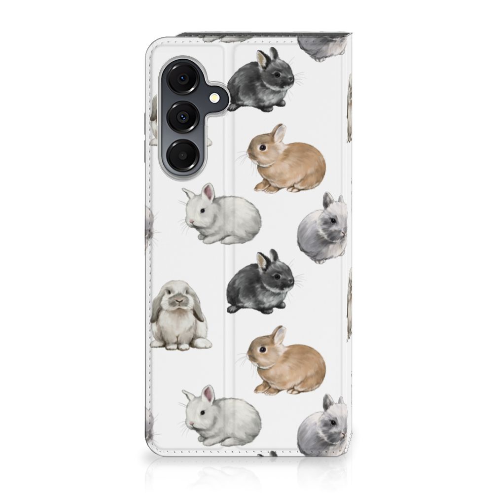 Samsung Galaxy A16 5G/4G Hoesje maken Konijntjes design voorkant