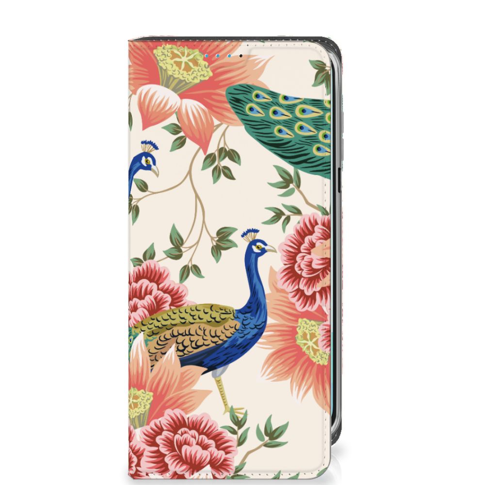 Samsung Galaxy A16 5G/4G hoesje maken Pink Peacock voorkant