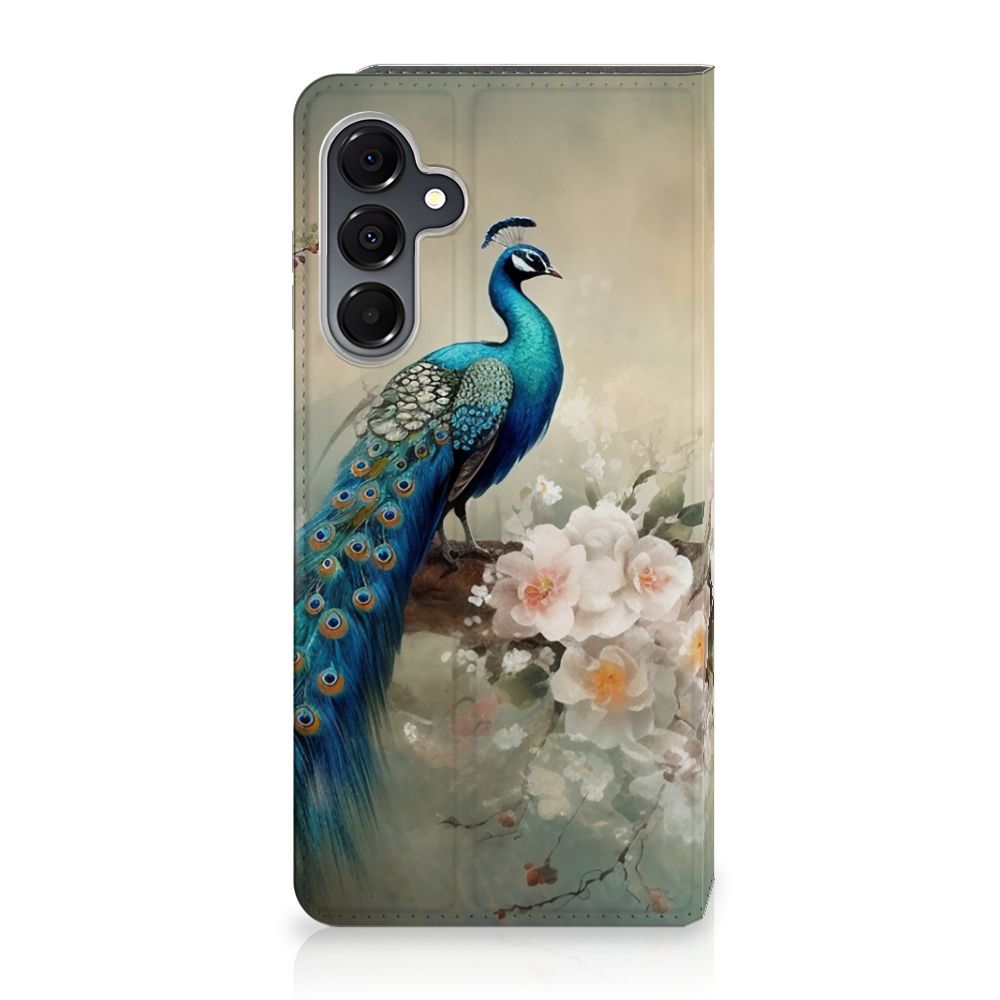 Hoesje maken voor Samsung Galaxy A16 5G/4G Vintage Pauwen achterzijde