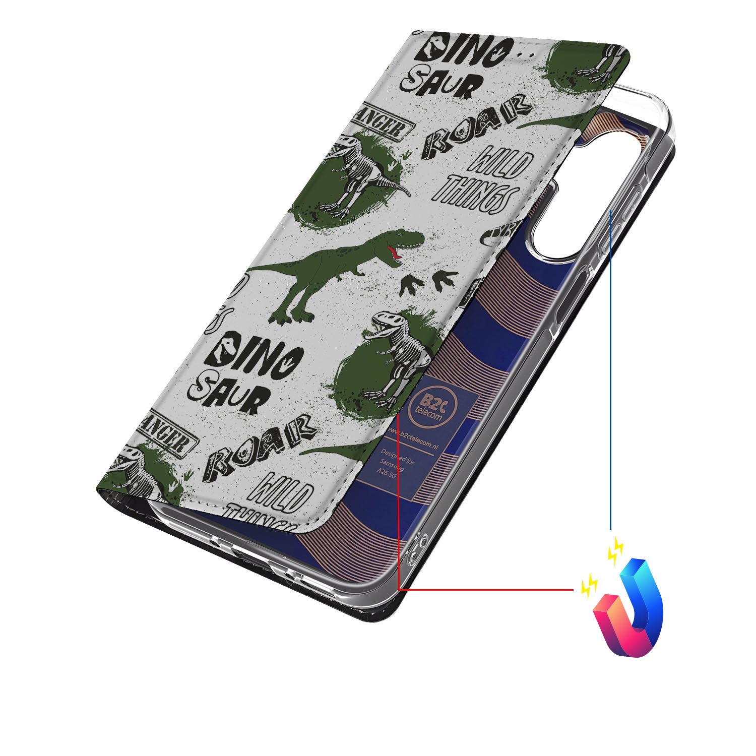 Samsung Galaxy A26 Hoesje maken Dinosaurus voorkant