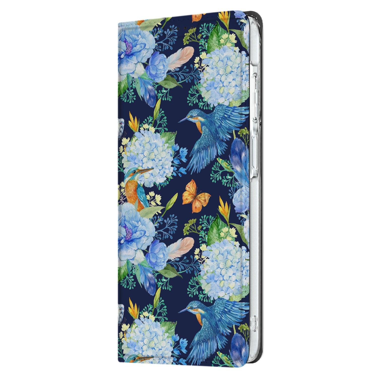 Samsung Galaxy A26 Hoesje maken IJsvogel bloemen aanzicht