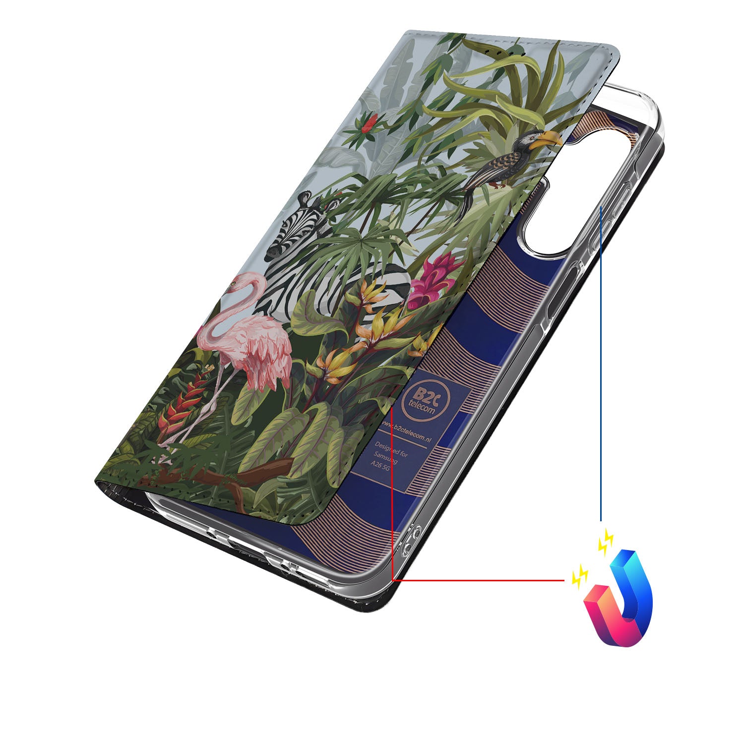 Samsung Galaxy A26 Hoesje maken Jungle design zijaanzicht