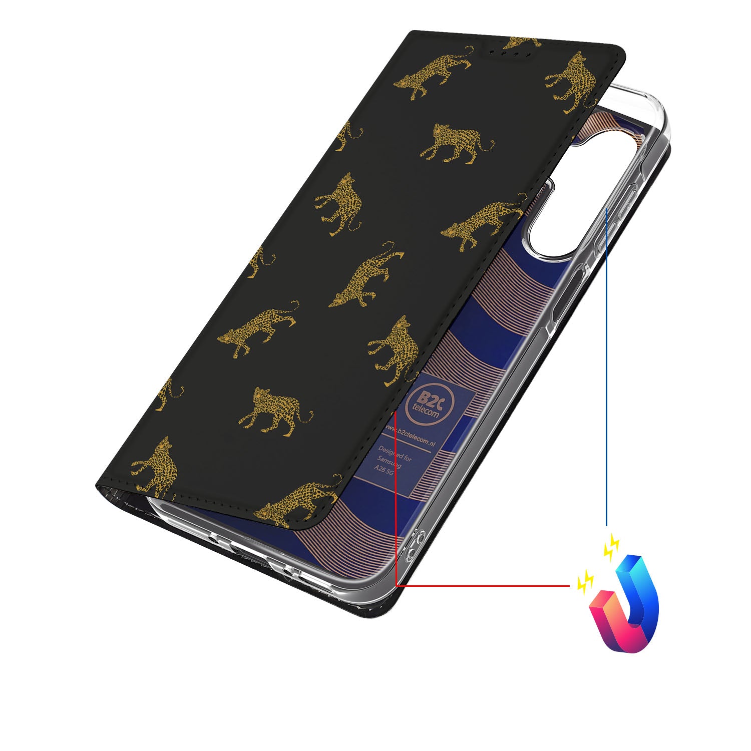 Samsung Galaxy A26 hoesje maken Leopards voorkant
