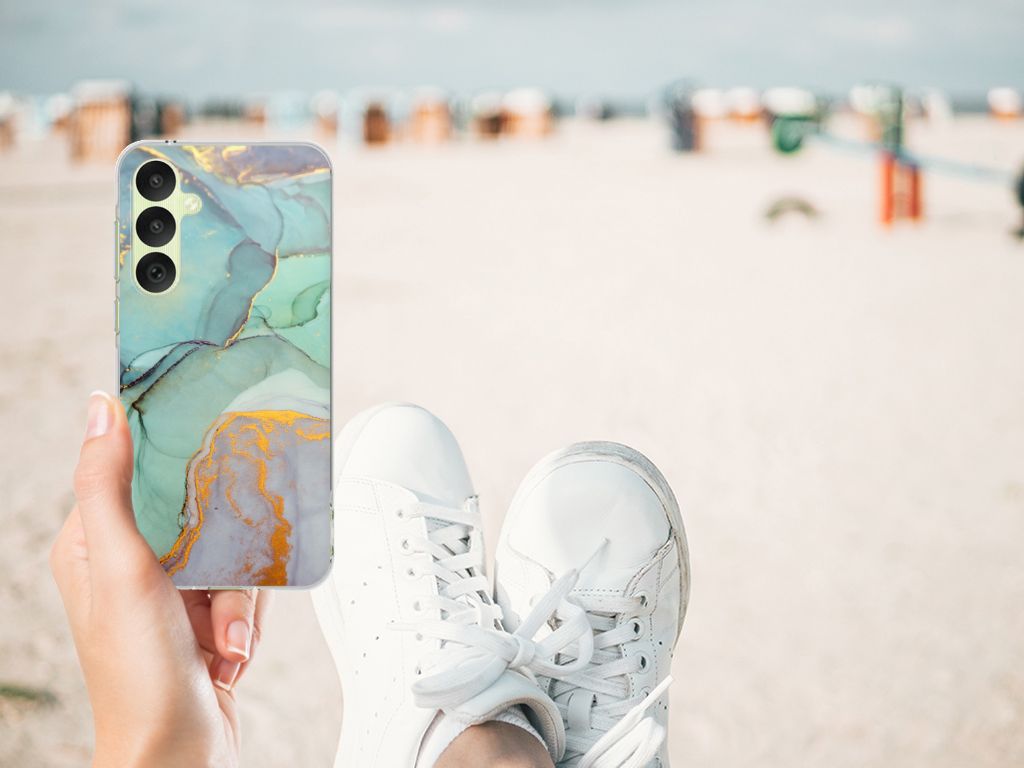 Hoesje maken voor Samsung Galaxy A35 Watercolor Mix met kleurrijk design, ideaal als cadeau voor gebruiksgemak.