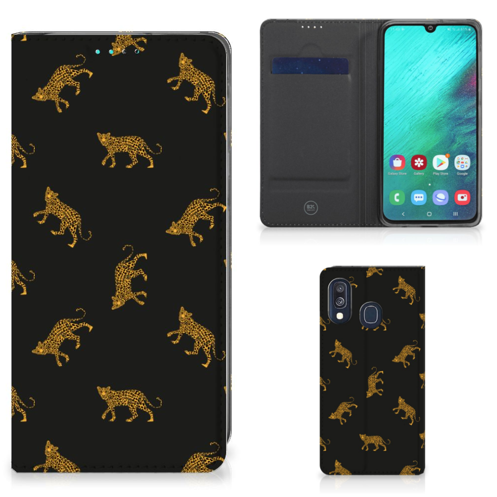 Hoesje maken voor Samsung Galaxy A40 Leopards design leopards aanzicht