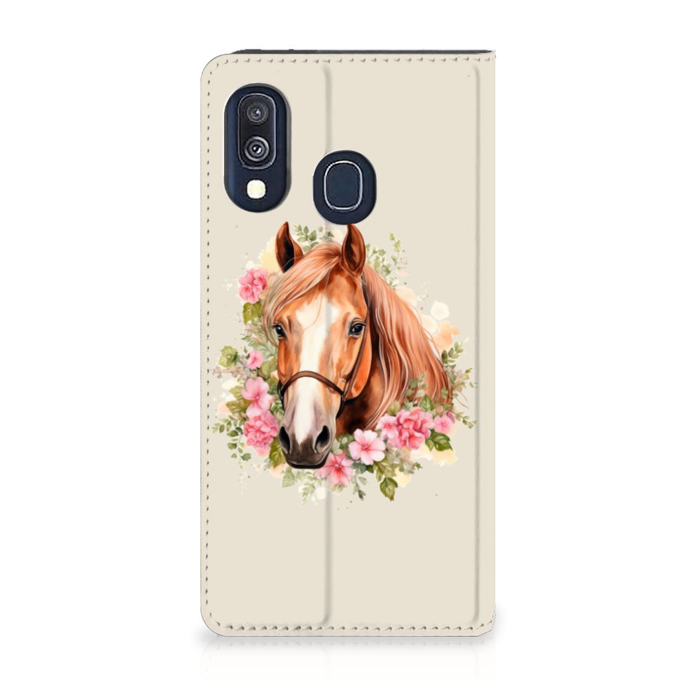 Samsung Galaxy A40 hoesje maken paard design voorkant