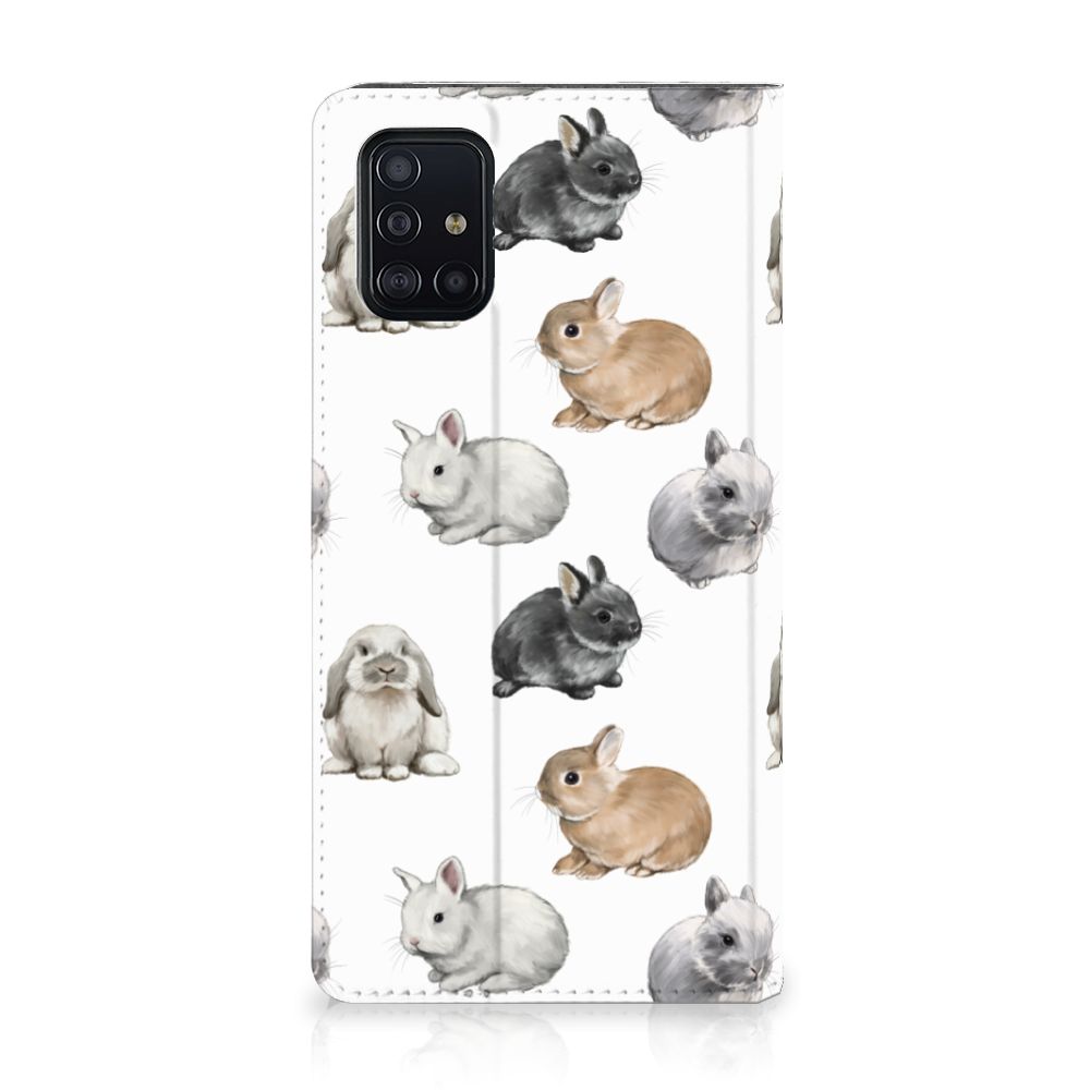 Samsung Galaxy A51 Hoesje maken voor Samsung Galaxy A51 Konijntjes design voorkant