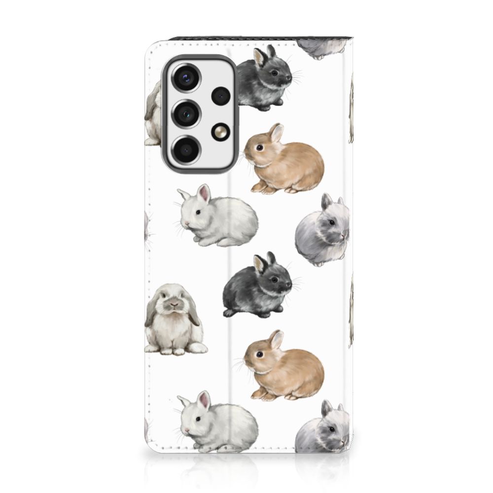 Samsung Galaxy A53 Hoesje maken Konijntjes voorkant ontwerp