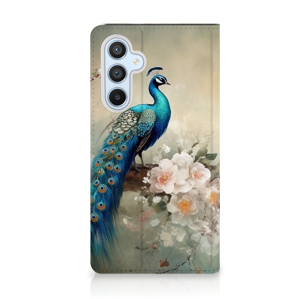 Samsung Galaxy A54 Hoesje maken voor Samsung Galaxy A54 Vintage Pauwen voorkant