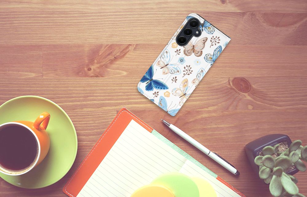 Samsung Galaxy A55 Hoesje maken Vlinder bovenaanzicht