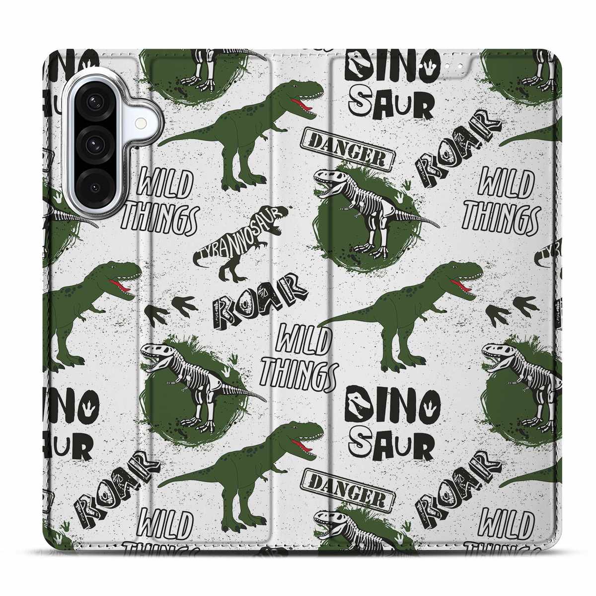 Hoesje maken voor Samsung Galaxy A56 | A36 Dinosaurus dinosaurussen design voorkant