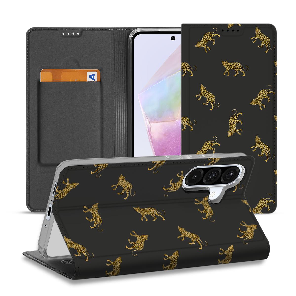 Samsung Galaxy A56 | A36 hoesje maken Leopards voorkant achterkant