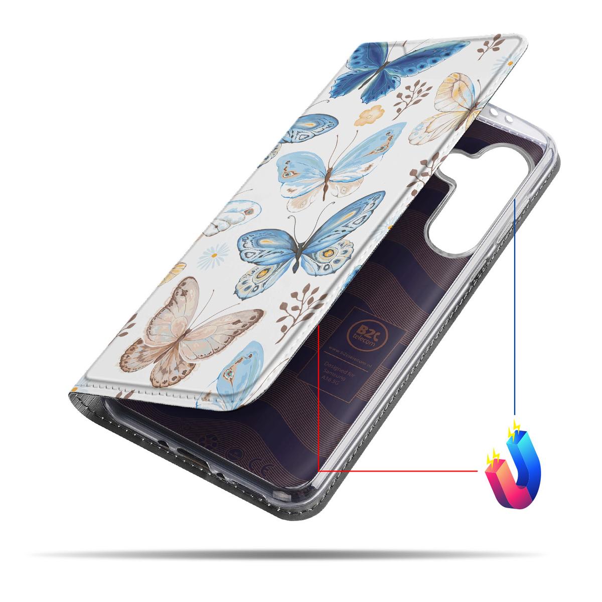 Hoesje maken voor Samsung Galaxy A56 | A36 Vlinder bescherm hoesje vlinders aanzicht