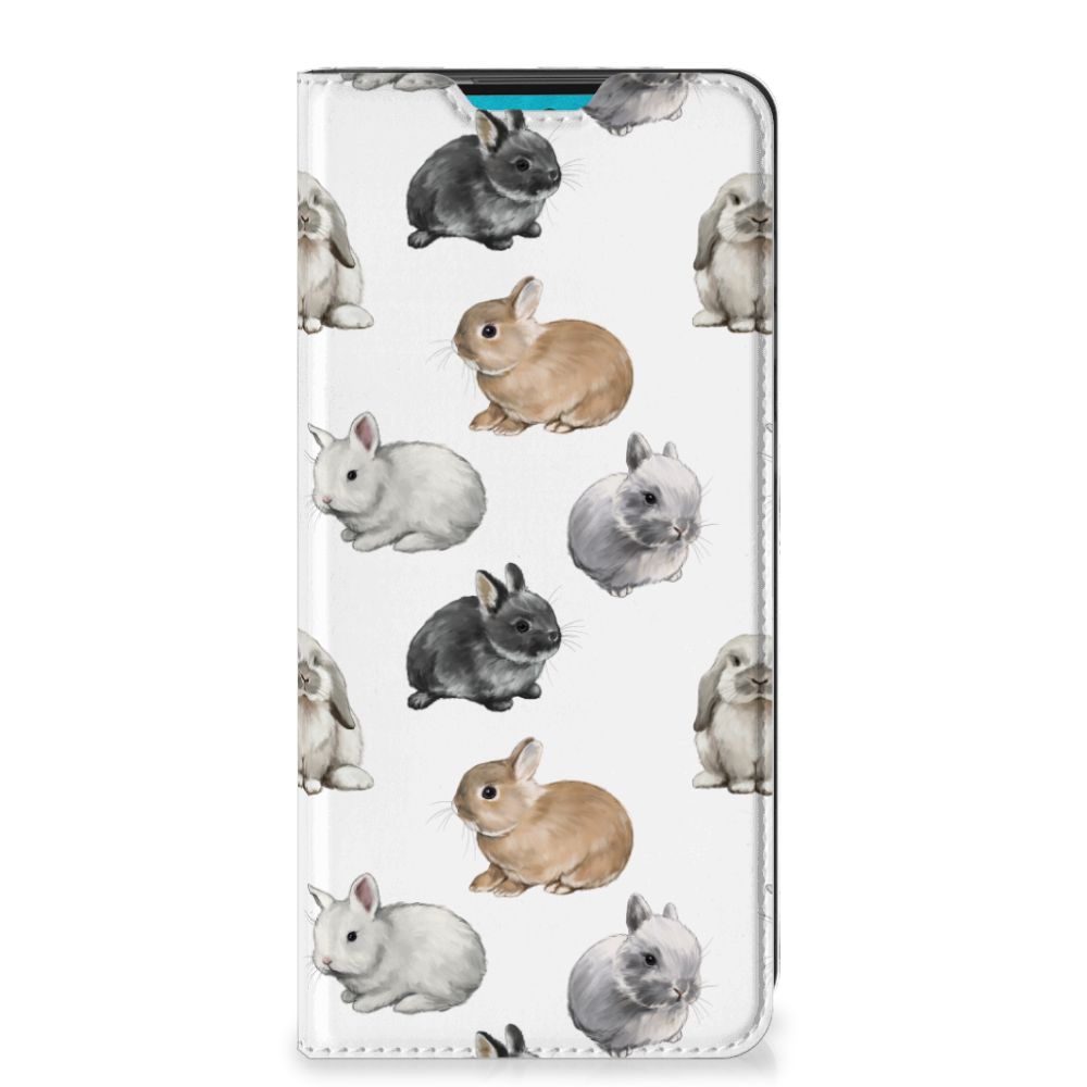 Samsung Galaxy A73 Hoesje maken Konijntjes design voorzijde