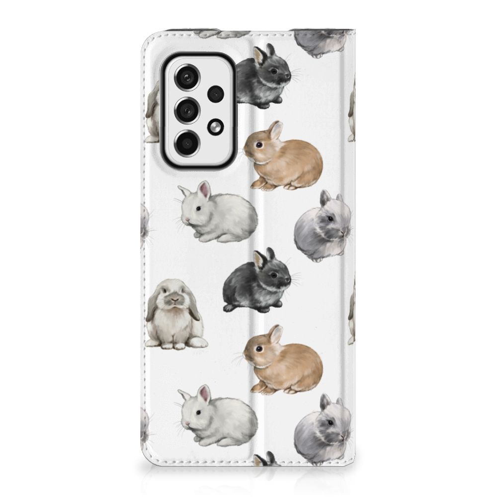 Samsung Galaxy A73 Hoesje maken Konijntjes voorkant