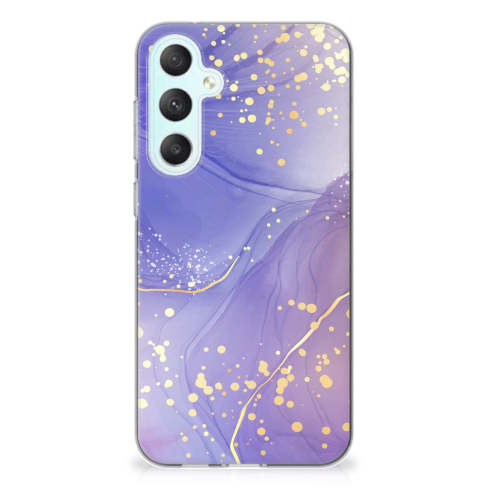Samsung Galaxy S23 FE Hoesje maken Watercolor Paars achterkant