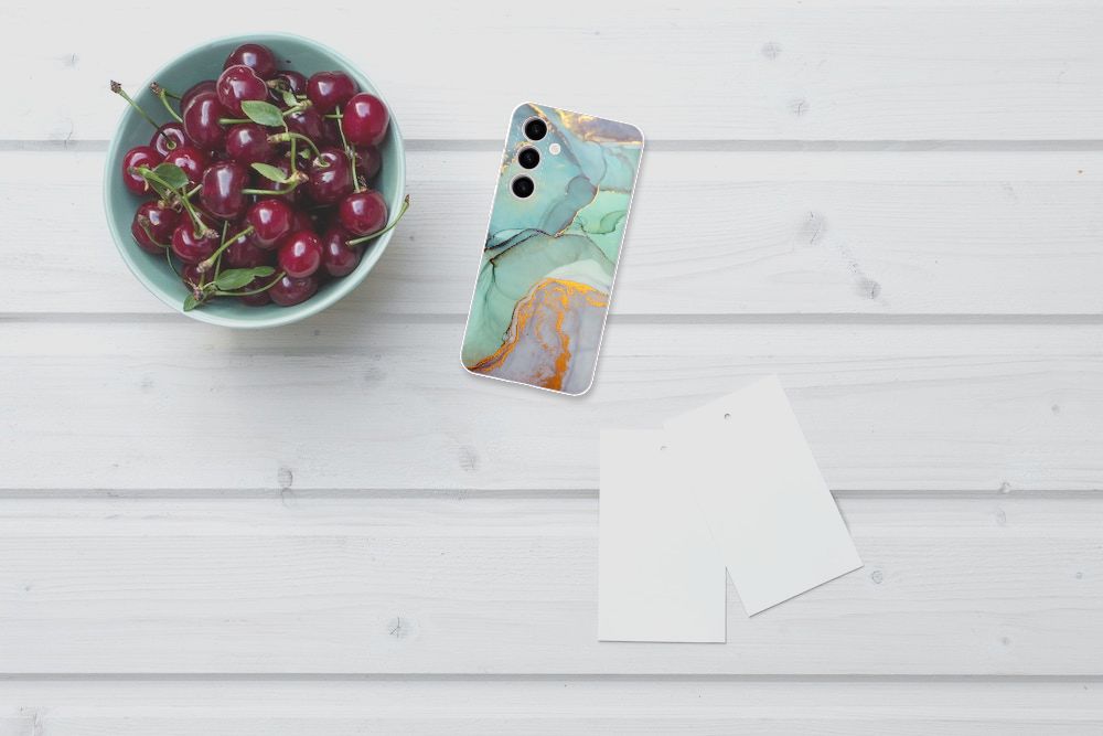 Samsung Galaxy S24 Plus Hoesje maken Watercolor Mix bovenaanzicht