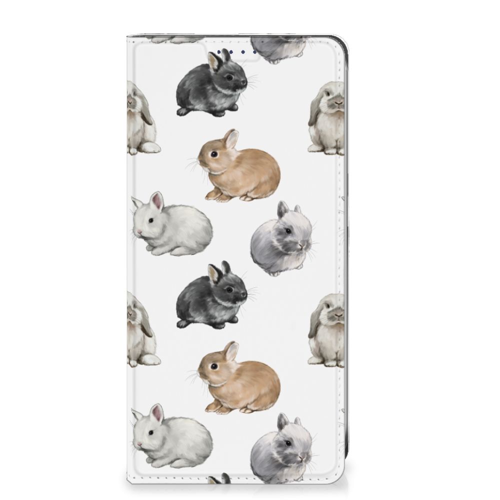Samsung Galaxy S24FE Hoesje maken Konijntjes design vooraanzicht