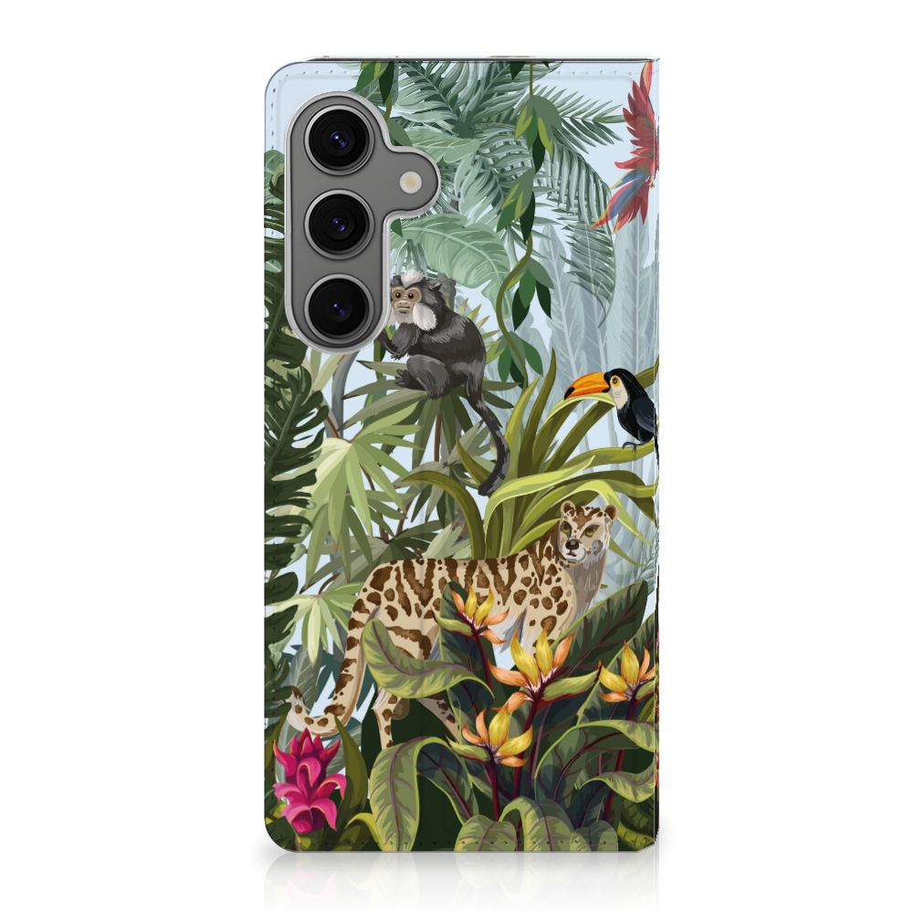Samsung Galaxy S25 Plus Hoesje maken Jungle dieren jungle aanzicht