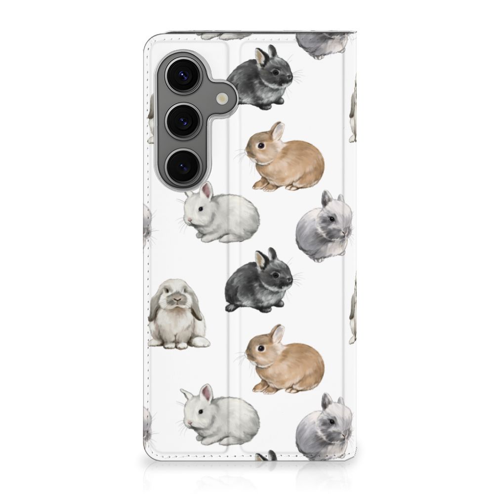 Samsung Galaxy S25 Plus Hoesje maken voor Samsung Galaxy S25 Plus Konijntjes voorkant