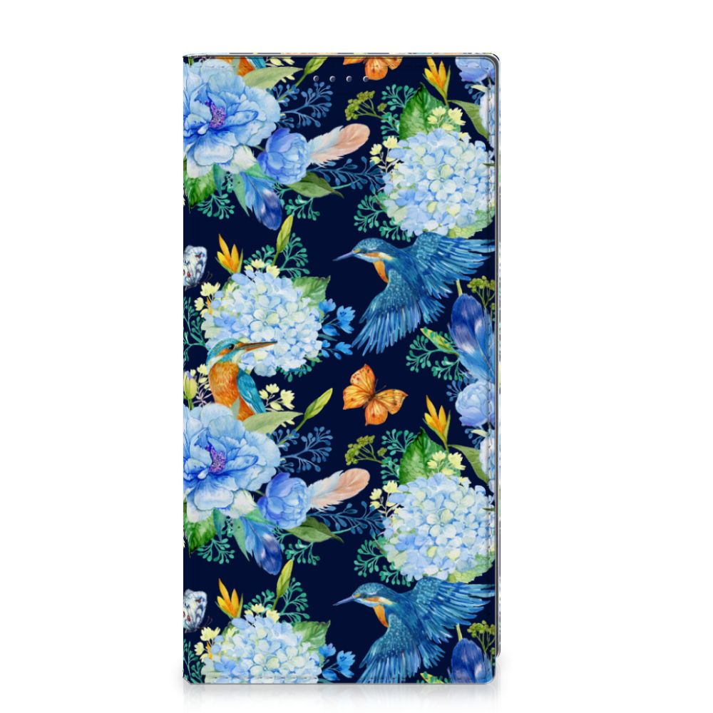 Samsung Galaxy S25 Ultra hoesje maken IJsvogel design bloemen aanzicht