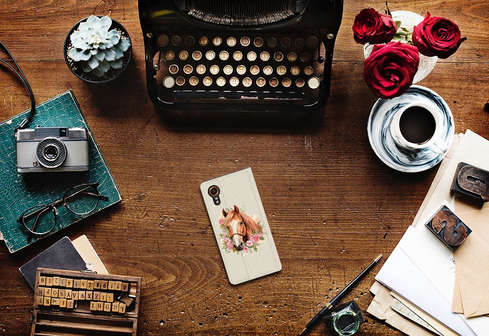 Samsung Galaxy Xcover 7 Hoesje maken Paard design aanzicht