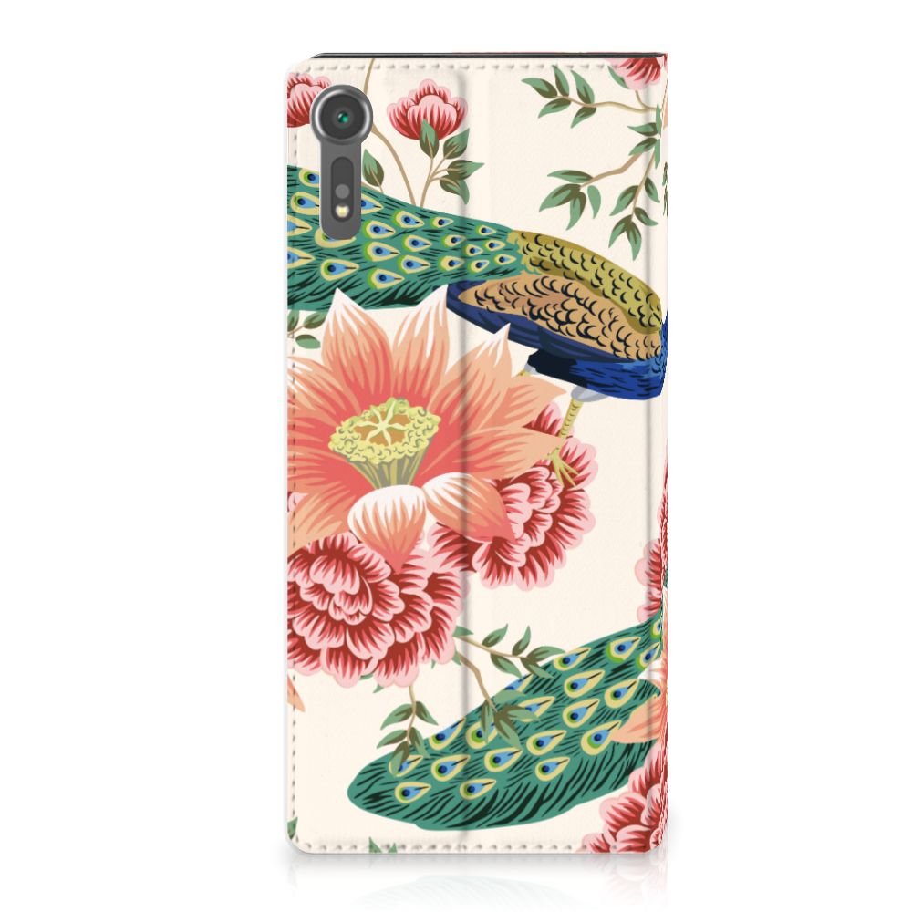 Sony Xperia XZ | XZs hoesje maken Pink Peacock voorkant