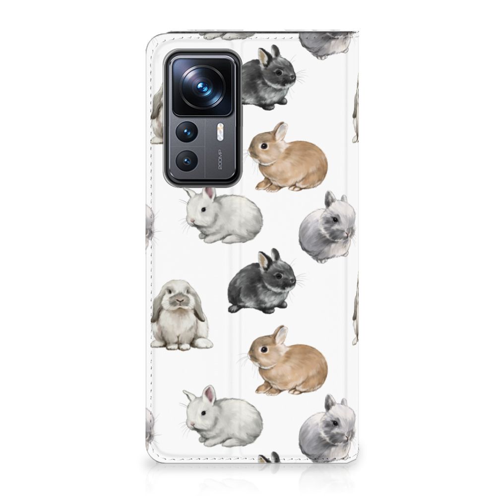 Xiaomi 12T 12T Pro hoesje maken Konijntjes design voorkant