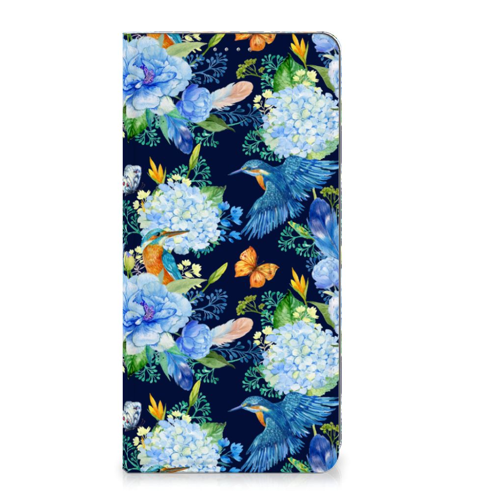 Hoesje maken voor Xiaomi 13 Lite IJsvogel bloemen vlinders aanzicht