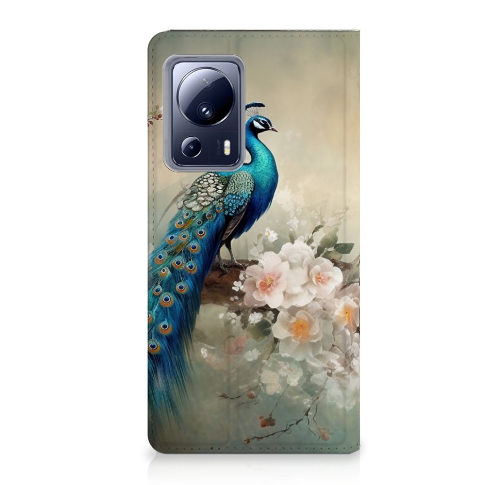 Xiaomi 13 Lite Hoesje maken voor Xiaomi 13 Lite Vintage Pauwen zijaanzicht
