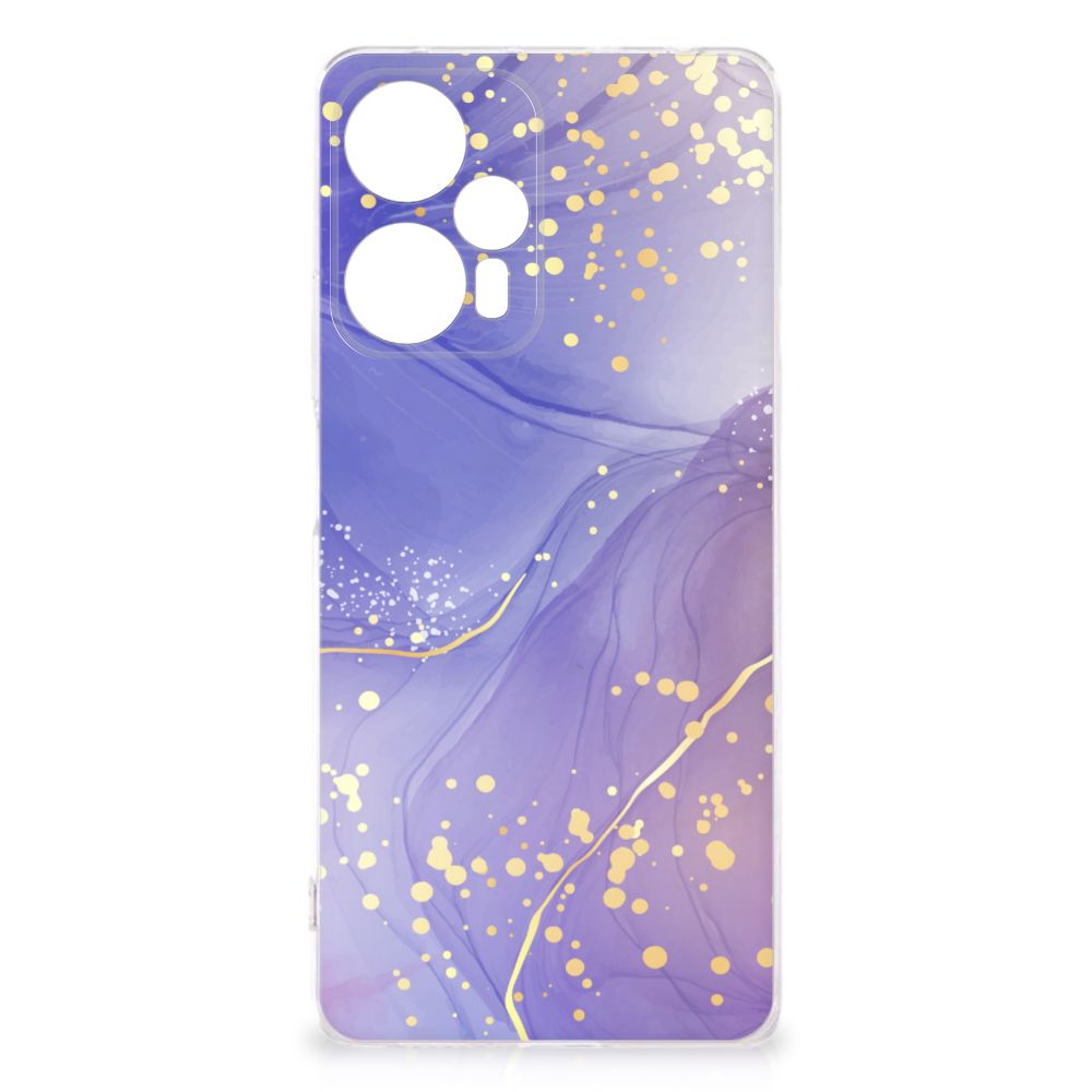 Xiaomi Poco F5 hoesje maken Watercolor Paars achterkant