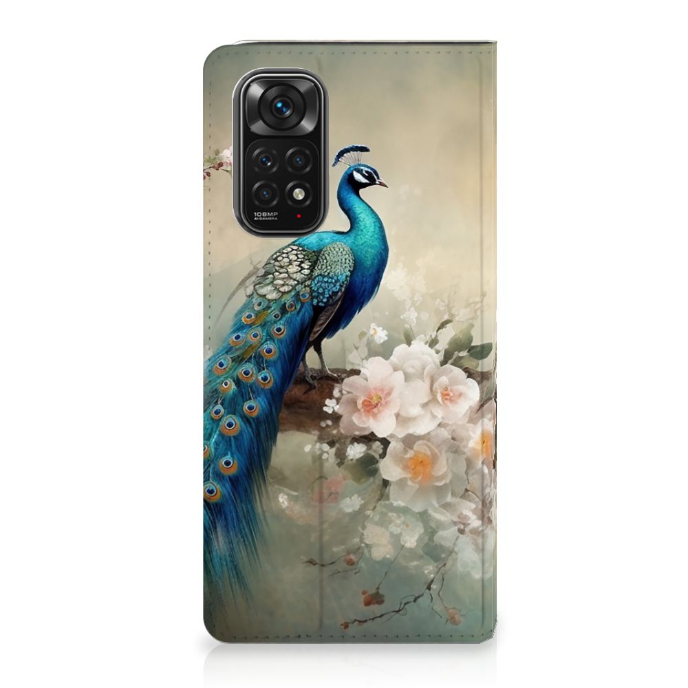 Xiaomi Redmi Note 11/11S hoesje maken voor Xiaomi Redmi Note 11/11S Vintage Pauwen voorkant