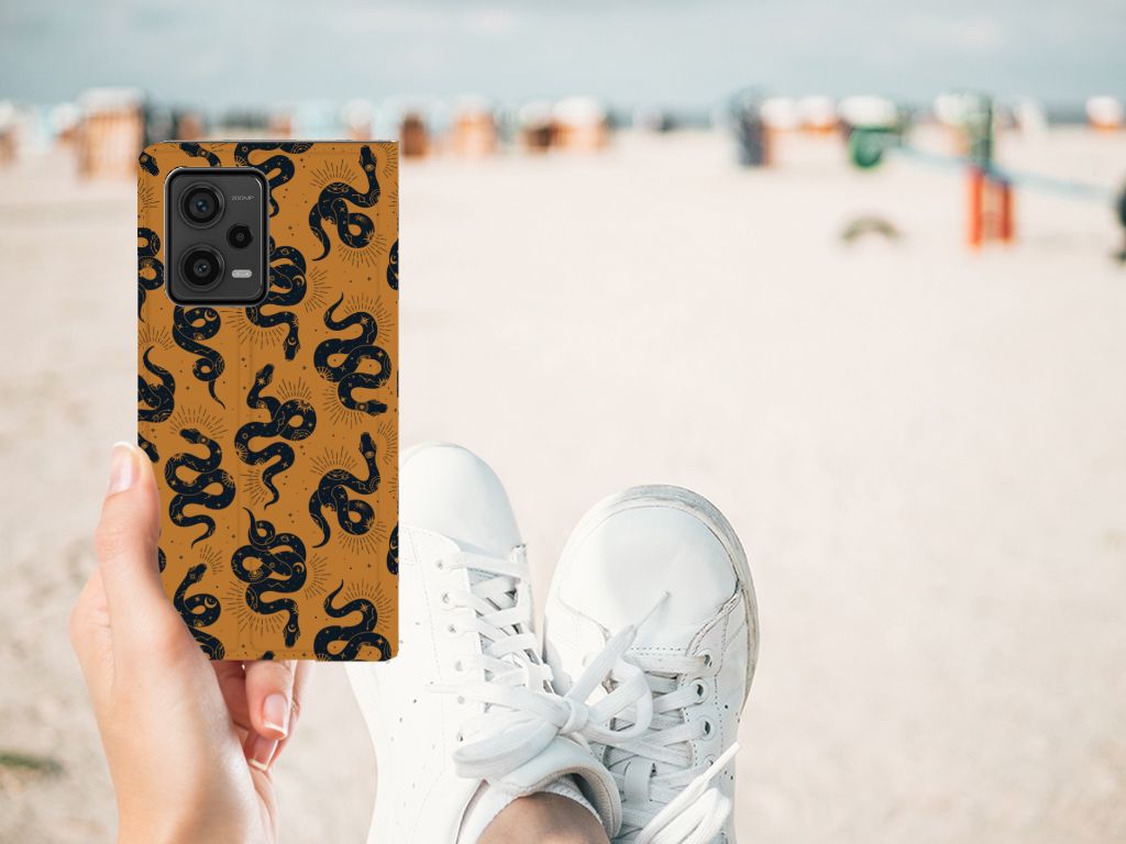 Xiaomi Redmi Note 12 Pro Plus hoesje maken Snakes design bovenaanzicht